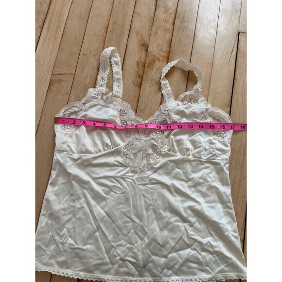 Vintage 90s Y2K Illusion Lace Cami Coquette Fairycore Feminine Lingerie Top S - Picture 5 of 7